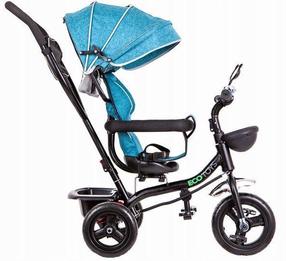 Triratukas EcoToys Three-wheeled Bike, mėlyna sp.