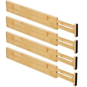 Atvilktņu organizatora ieliktnis Springos, 56.5 cm x 6.5 cm, bambuss, brūngans krās.