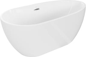 Vann, teisaldatav Mexen Eos, 170 cm x 80 cm x 60 cm, ovaalne, valge v./kroom v.