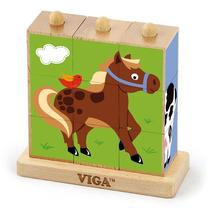 Lavinimo žaislas VIGA Stacking Cube Puzzle