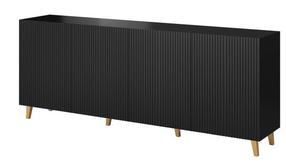 Komoda Pafos, juoda sp., 82 cm x 40 cm x 200 cm