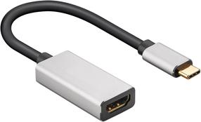 Adapteris Goobay 60194 USB Type-C, HDMI, 0.15 m, sidabro sp./juoda sp.
