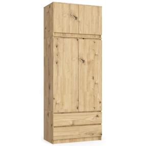 Шкаф Akord Furniture Factory S90, artisan oak цв., 90 см x 51 см x 234 см