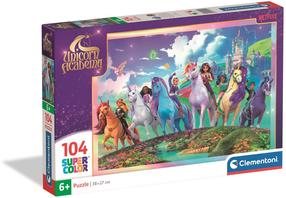 Dėlionė Clementoni Unicorn Academy 25091, 33.5 cm x 48.5 cm, 104 vnt., įvairių spalvų