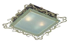 Šviestuvas plafonas Candellux Lighting Casablanca, E27, 2 x 60 W, žalvario sp./sidabro sp. / juoda sp.