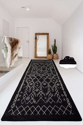 Paklāja celiņš Conceptum Hypnose Chart 286CHL6588, balta krās./melna krās., 200 cm x 80 cm
