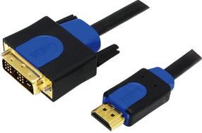 Adapter Logilink Video cable - HDMI / DVI Video cable - HDMI / DVI HDMI, DVI, 3 m, sinine v./must v.