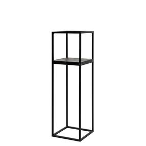 Ziedu statīvs Garden Center LILLE, 19 cm x 19 cm, 62 cm, metāls, melna krās.