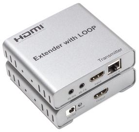Ilgintuvas Extra Digital HDMI Cat5e/Cat6 Extender 4K@100m CA912964 RJ-45/HDMI/3.5mm female, RJ-45/HDMI/3.5mm female, pilka sp.