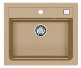 Кухонная мойка Alveus Atrox 30, гранит, 50 см x 59 см x 19.5 см, хромовый цв./коричневатый цв.