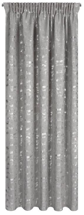 Naktinė užuolaida Ines ZBC-02, sidabro sp./pilka sp., 140 cm x 270 cm
