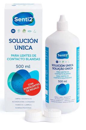 Kontaktinių lęšių valiklis Senti2 Unique Solution, 500 ml