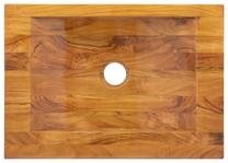 Vonios praustuvas VLX Solid Teak 326163, mediena, 50 cm x 35 cm x 10 cm, ruda sp.
