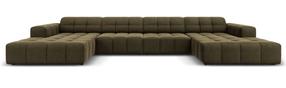 Sofa Micadoni Home Jennifer Velvet, žalia sp., 364 x 166 cm x 70 cm