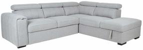 Kampinė sofa - lova Home4you Odelia-2 RC, pilka sp., dešininė, 256 x 218 cm x 99 cm