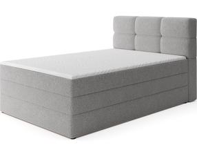 Lova viengulė Kasped, 120 x 200 cm, pilka, su čiužiniu, su grotelėmis