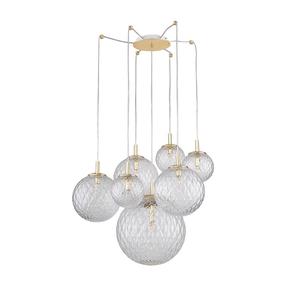Lampa karināms TK Lighting Cadix 4608, G9, 7 x 6 W, caurspīdīga krās. / zelta krās.