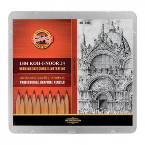 Grafiitpliiats Koh-I-Noor Professional, 10H/8B, hall v., 24 tk