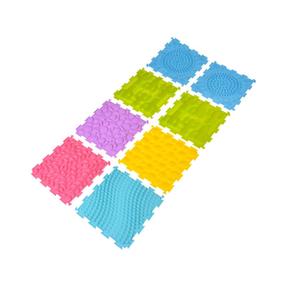 Sensorinis masažinis kilimėlis ZA5862, 24.5 cm x 24.5 cm, 8 vnt, įvairių spalvų