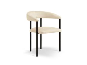 Kėdžių rinkinys Cosmopolitan Design Lea Velvet, matinė, ivory beige sp., 53.5 cm x 56.5 cm x 74 cm, 2 vnt.