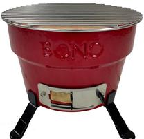 Grilis Kamado Bono Hibachi, raudona sp., 31 cm
