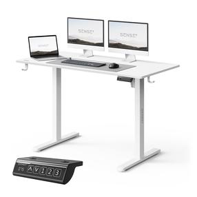Datorgalds regulējams augstums SENSE7 Nojo Light, 120 cm x 60 cm, 72 - 118 cm, balta krās.