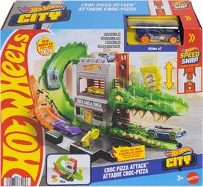 Autotrase Mattel Hot Wheels City Croc Pizza Attack JHL93, daudzkrāsaina