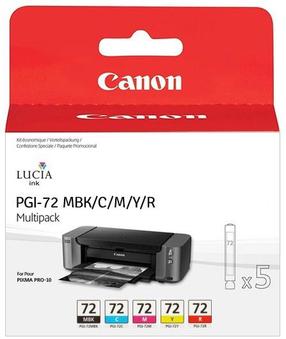 Tintes printera kasetne Canon PGI-72, zila krās./melna krās./sarkana krās.