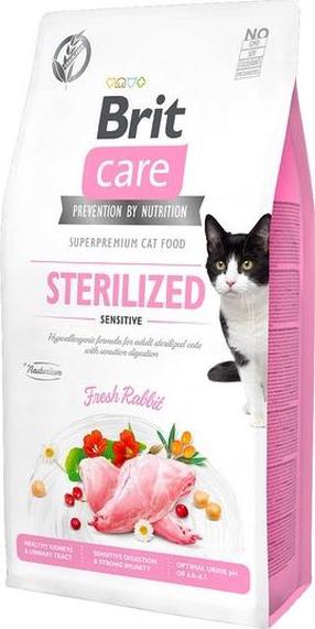 Kuiv kassitoit Brit Care Sterilised Sensitive, küülikuliha, 2 kg