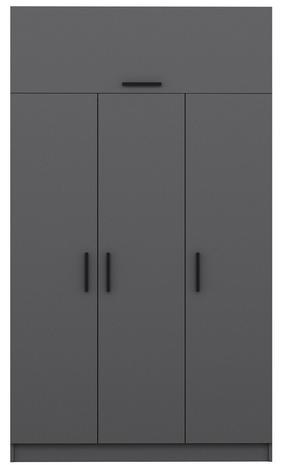 Riidekapp Kalune Design Minar 3 235, antratsiit v., 52 cm x 135 cm x 235 cm