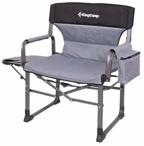 Складной туристический стул King Camp Ash C10 XXL, черный цв./серый цв.