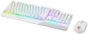 Prekė su pažeista pakuote. Laidinė žaidimų klaviatūra MSI Vigor GK30 Combo, DE, balta sp.
