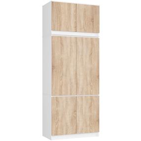 Spinta Akord S, balta sp./sonoma ąžuolo sp., 90 cm x 51 cm x 235 cm