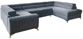 Kampinė sofa Louis Gojo 40, mėlyna sp., dešininė, 202 x 347 cm x 92 cm