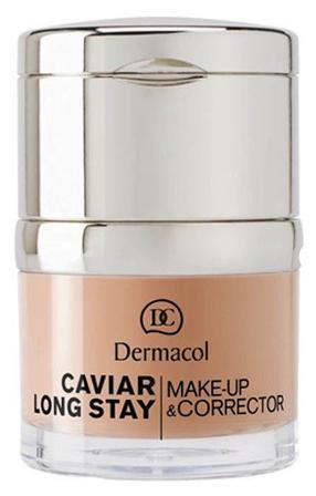 Skystas makiažo pagrindas Dermacol Caviar Long Stay Make Up & Corrector, 01 pale, 30 ml