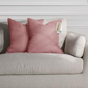 Dekoratyvinės pagalvėlės užvalkalas Restilo Softa, tamsiai rožinė, 45 cm x 45 cm, 2 vnt.