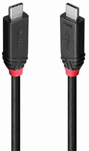 Vads Lindy 37000, 2 x USB Type C male, 50 cm, melna krās., 240 W