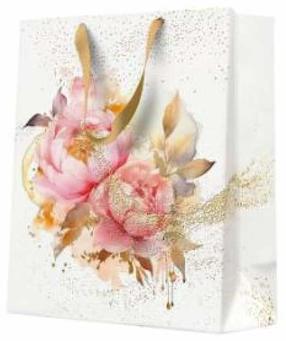 Dāvanu maisiņš Paw Decor Collection Medium Artistic Peony, 10 cm x 25 cm x 20 cm, daudzkrāsaina
