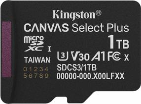 Atminties kortelė Kingston Canvas Select Plus, 1 TB, 150 Mb/s