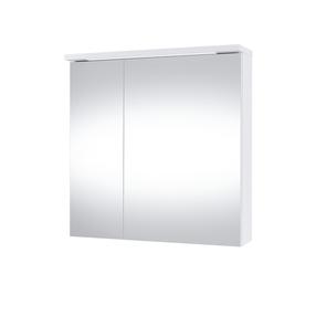 Piekarināms vannas istabas skapis ar spoguli Domoletti Outline SV70DL-2, balta krās., 18 cm x 70.1 cm x 68.6 cm