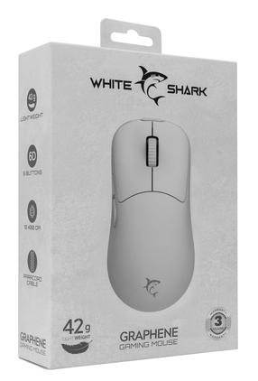 Vadu spēļu pele White Shark GM-5014, balta krās.