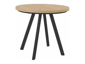 Valgomojo stalas išskleidžiamas Pares, ąžuolo sp./juoda sp., 90 - 180 cm x 90 cm x 76 cm