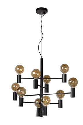 Lampa griesti Lucide Leanne, E27, 10 x 40 W, melna krās. / melna krās.