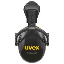 Apsauginės ausinės, suderinama su šalmu Uvex K20H SNR, juoda sp./geltona sp., Universalus dydis, 2 vnt.