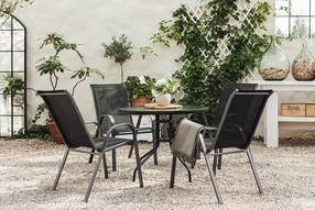 Lauko baldų komplektas Domoletti Quatro, antracito sp., 1-4 vietų