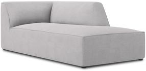 Sofa Micadoni Home Ruby Structured Fabric Chaise Longue, šviesiai pilka sp., dešininė, 181 x 93 cm x 69 cm