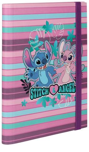 Mapes ar gumiju Disney Stitch Blue Nr. 3, A5 Zila krās./Zaļa krās./Rozā krās.