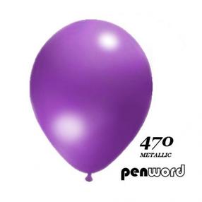 Balionas ovalūs Metalic Penword, violetinė sp., 100 vnt.