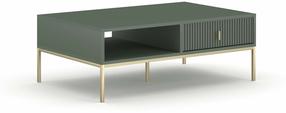 Kavos staliukas Maggiore MA05, aukso sp./žalia sp., 68 cm x 104 cm x 38.9 cm