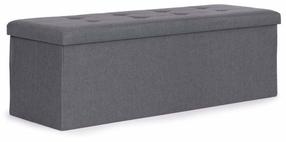 Pufas ModernHome TH-PO-7-4, tamsiai pilka sp., 38 cm x 111 cm x 36.5 cm